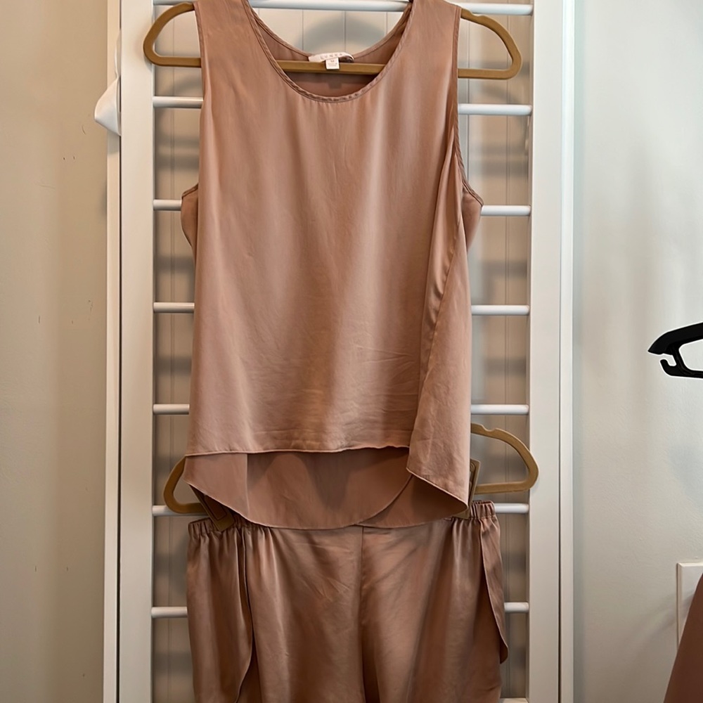 Lunya Silk Tank Set- Otium Tan size M